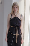 BASERANGE 25 Spring/Summer France Silk Toma Top Strap Vest BAS-TOMA-WS-AU23-HEI Black